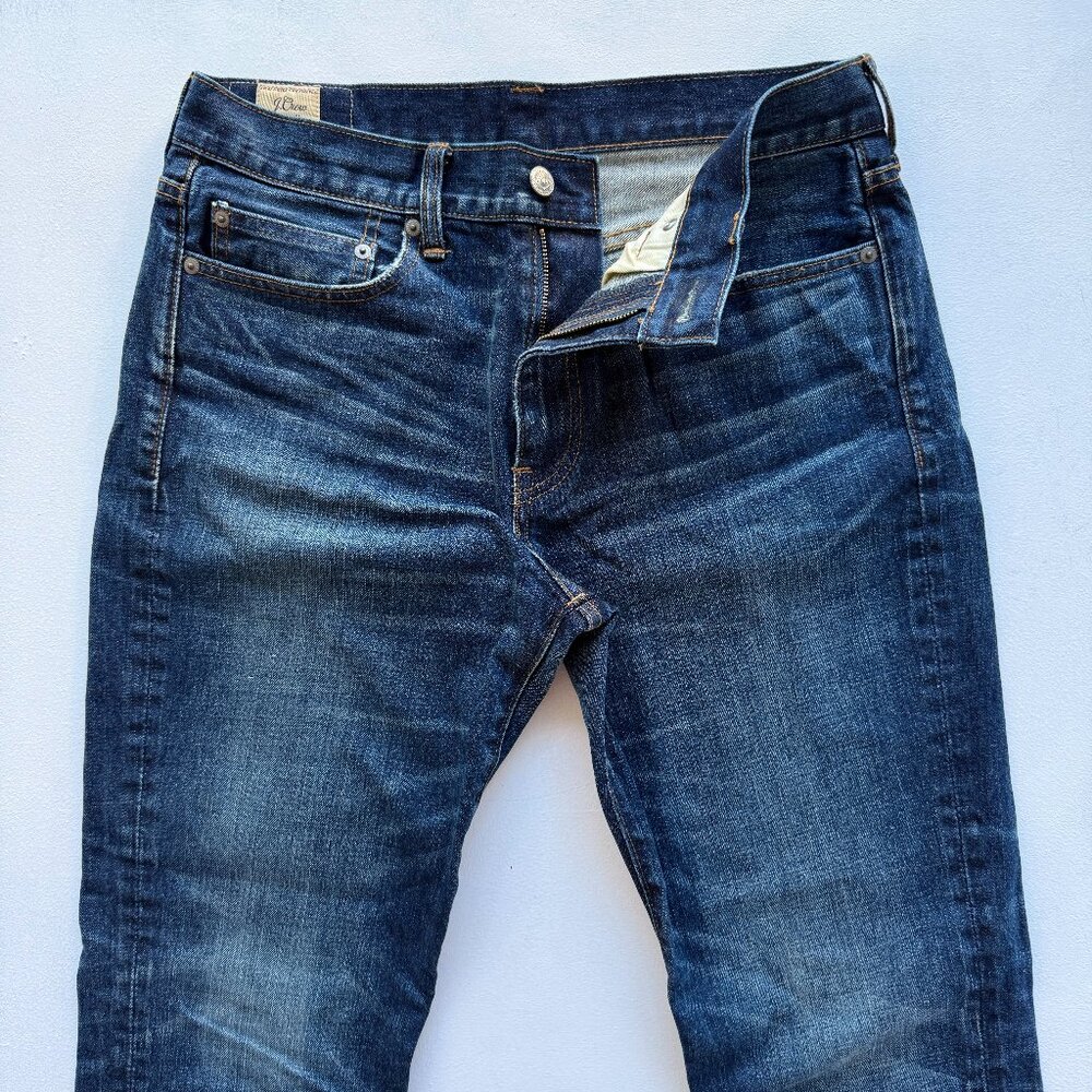 J.Crew 770 Straight Fit Jeans 100% Cotton Dark Wash Denim W32 L32